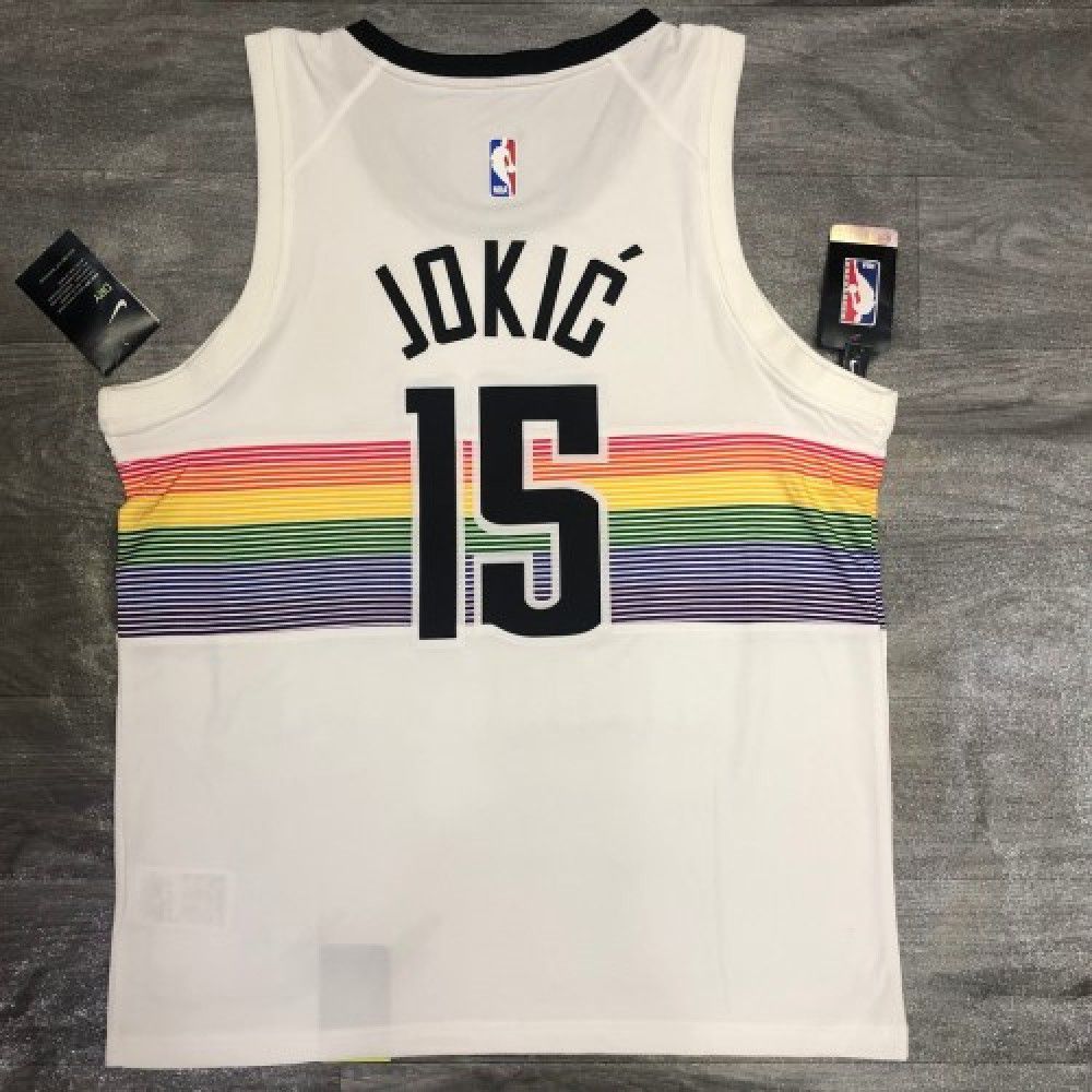 Men's Denver Nuggets Nikola Jokic #15 White Swingman Player Jersey – City Edition-Pro Kit Vault | Brand New 26/27 Sports Jerseys